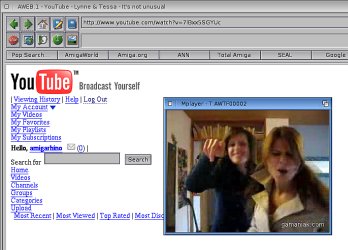MPlayer playing a video from YouTube.