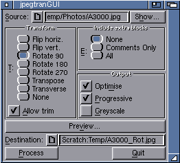 jpegtranGUI's GUI